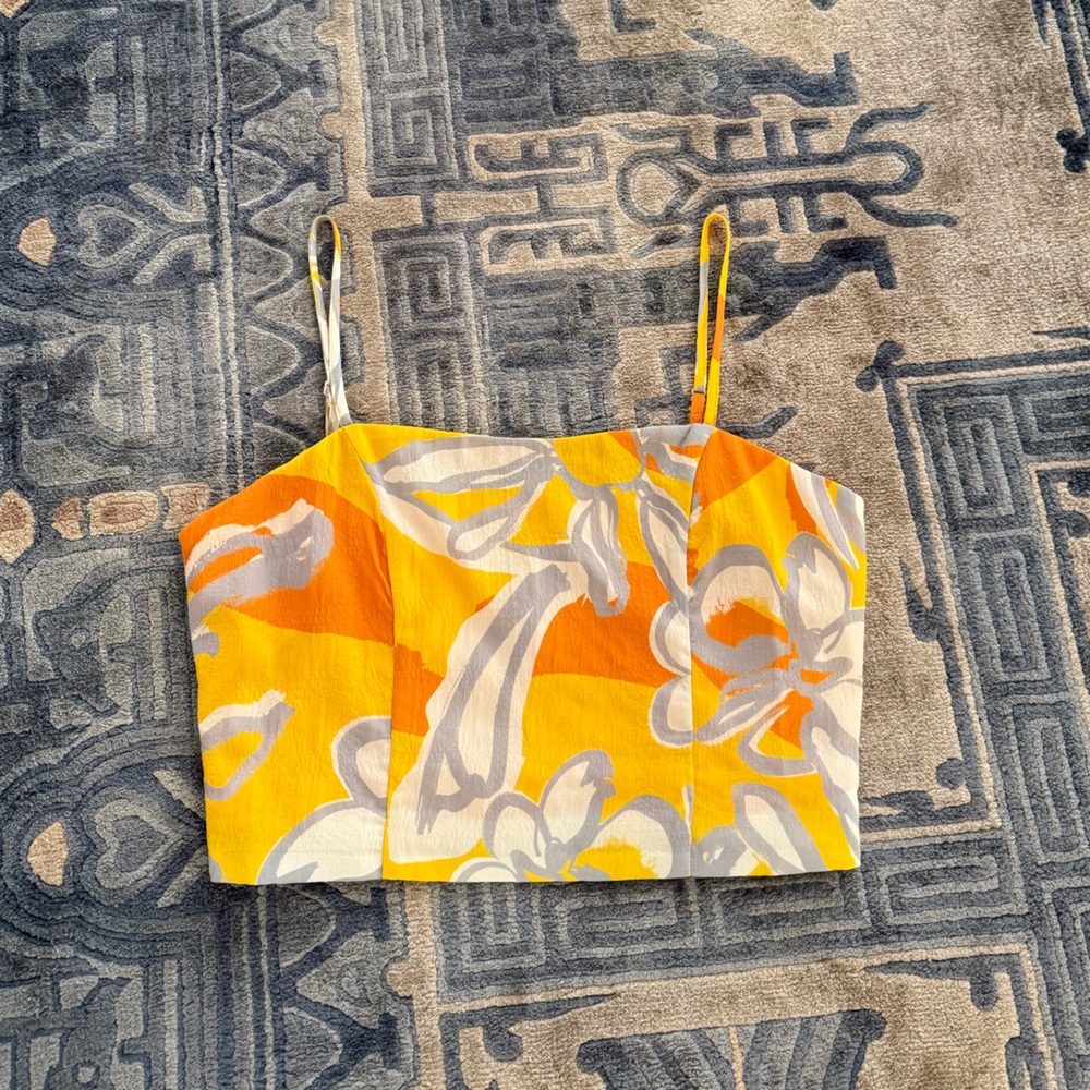 URBAN REVIVO Yellow Floral Top